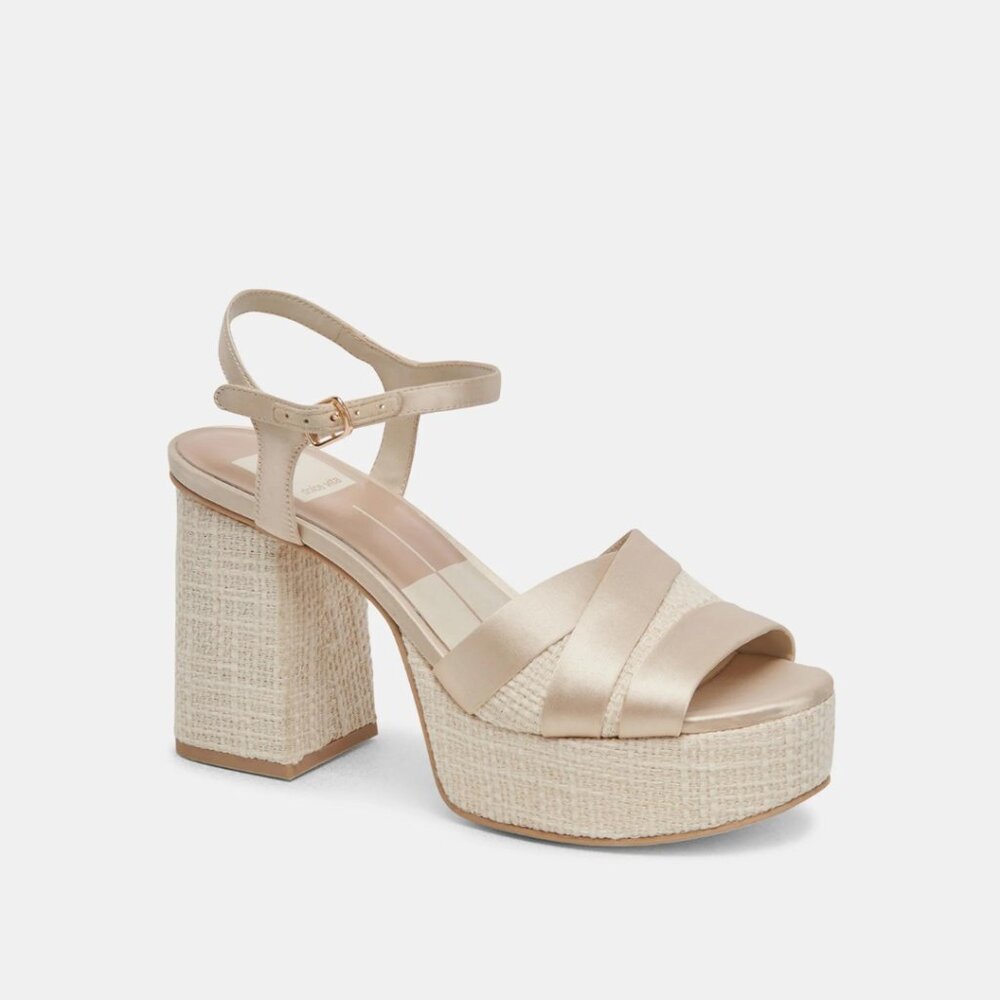Dolce Vita Baily Heels | Cream Satin
